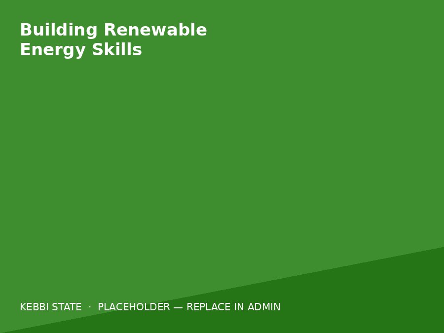 Building Renewable Energy Skills